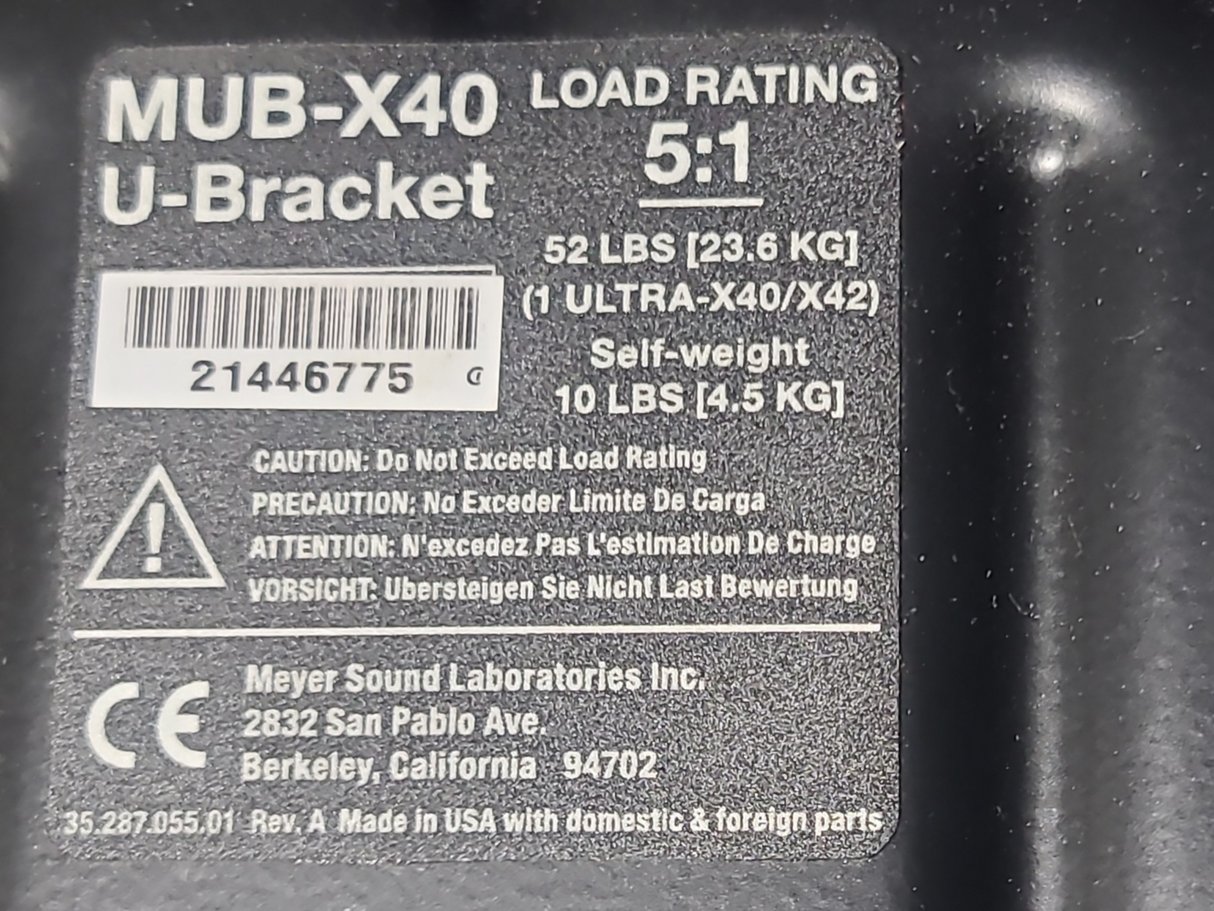 Meyer Sound ULTRA-X40 Wide Coverage Loudspeaker w/ MUB X-40 U-Bracket