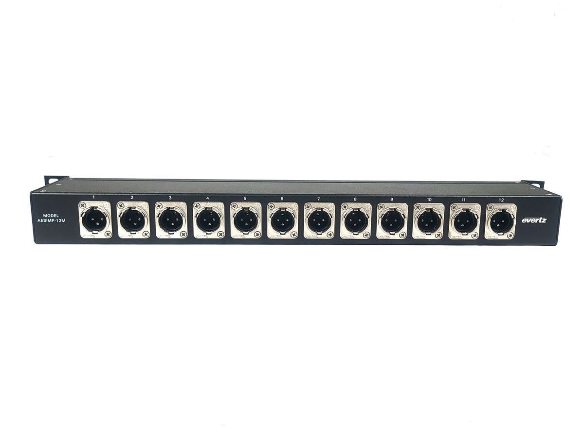 Evertz AESIMP-12F - 12CH XLRF to BNC AES Impedance Matching Panel