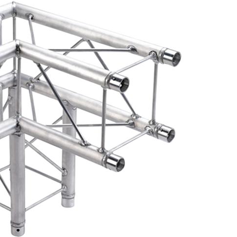 Global Truss 3-Way 90° Corner for F24 Square Truss System (1.64')