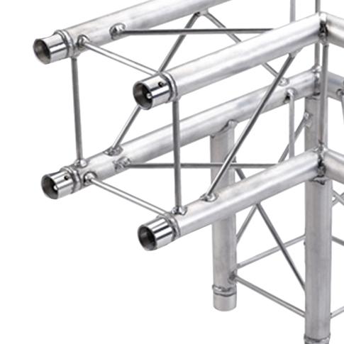 Global Truss 3-Way 90° Corner for F24 Square Truss System (1.64')