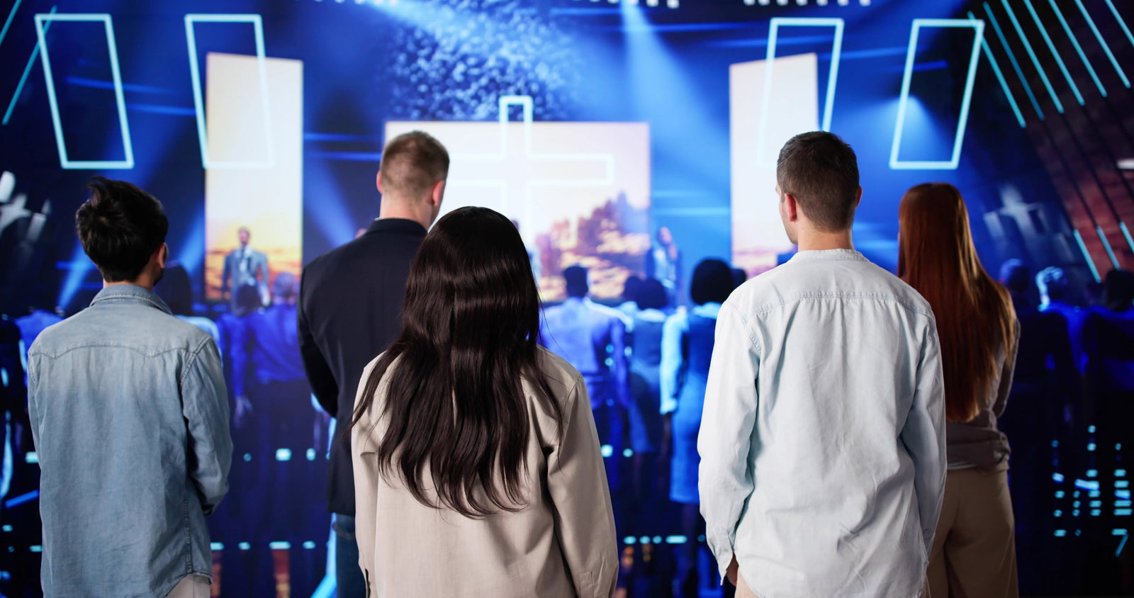 Proper Wedge Positioning for a Church Stage