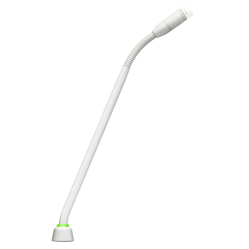 Shure MX410WLP/N 10" Gooseneck Mic with No Capsule, No Preamp, and 2-Color LED Ring on Bottom (White)