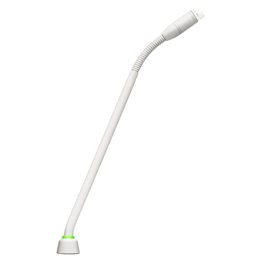 Shure MX410WLPDF/N 10" Dualflex Gooseneck Mic with No Capsule, No Preamp, and 2-Color LED Ring on Bottom (White)