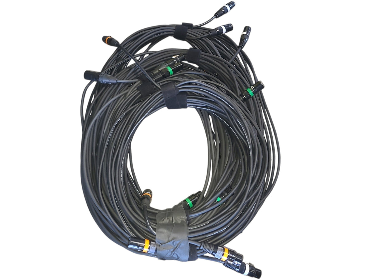 (10) 3-Pin DMX Cables-Various Lengths