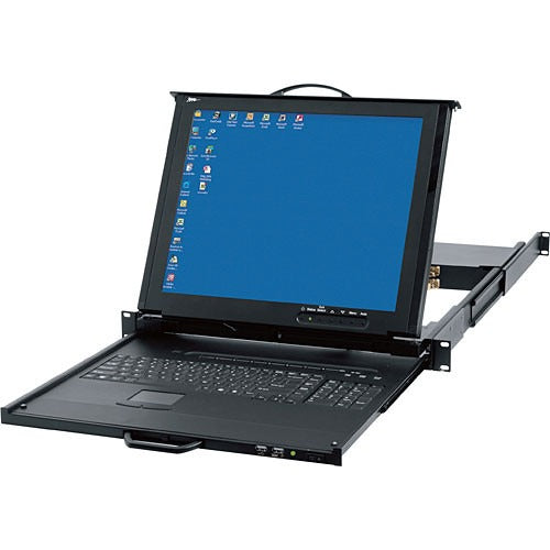 Middle Atlantic RM-KB-LCD17X8KVM 1SP Rackmount Console with 17" HD Display, Keyboard, Touchpad and 8 Port KVM