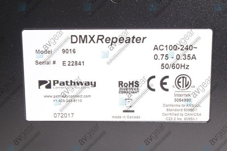 Pathway Connectivity 9016 DMX Repeater 8 Way Front 5-pin DMX Fully Isolated in Original Box