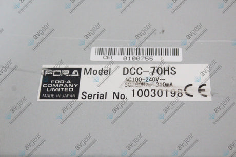 FOR.A DCC-70HS HD/SD Digital Color Corrector (Pair)