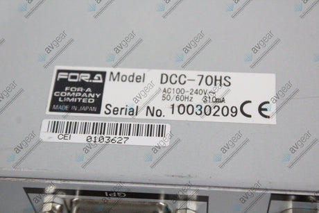 FOR.A DCC-70HS HD/SD Digital Color Corrector (Pair)