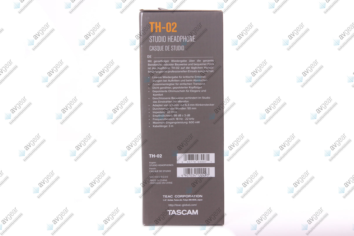Tascam TH-02 Studio Headphones (NEW)