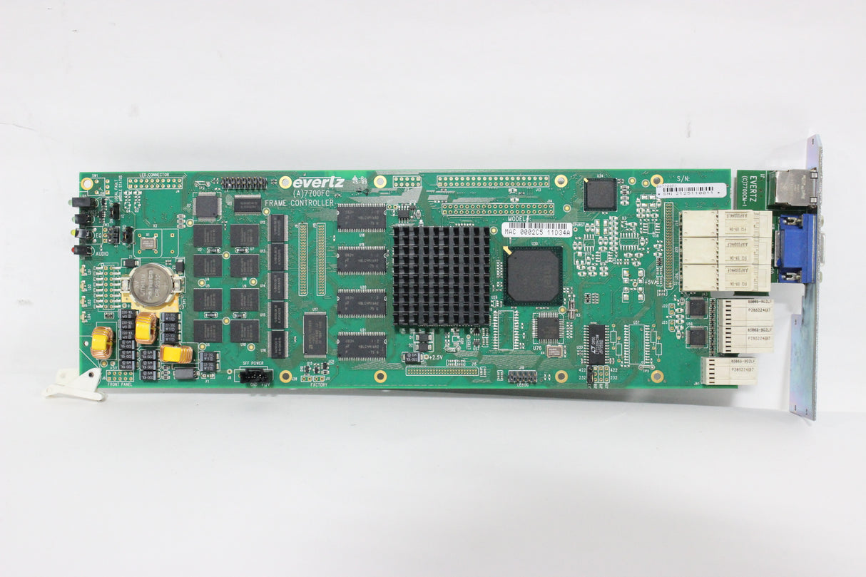 Evertz 7700FC Frame Controller Card w/ Backplane (1371-93)