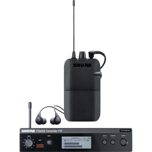 Shure P3TR112GR - PSM 300 Wireless In-Ear Monitoring Set with SE112 Earphones (H20 Band: 518-542 MHz)