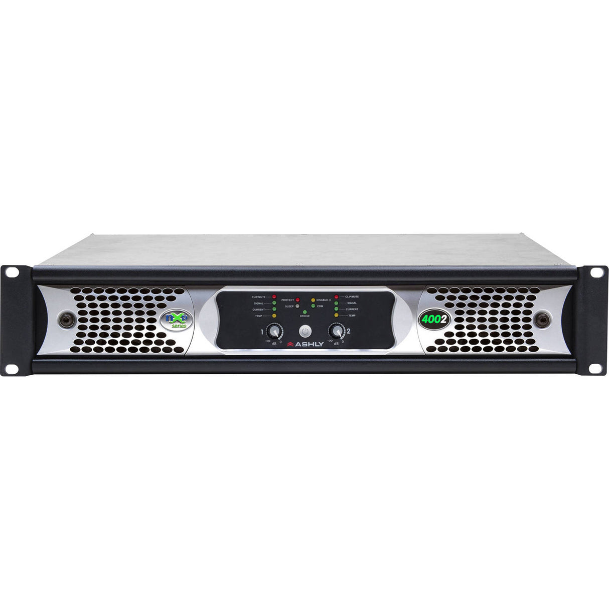 Ashly nXp4002D 2-Channel Network Power Amplifier, 400W at 2 Ohms with Protea DSP & OPDante Card