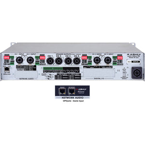 Ashly nXp3.04D 4-Channel Network Power Amplifier with OPDante Option Card