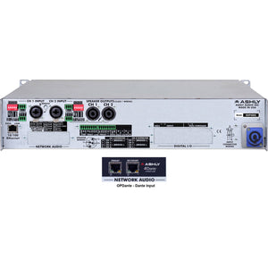 Ashly nXp4002D 2-Channel Network Power Amplifier, 400W at 2 Ohms with Protea DSP & OPDante Card