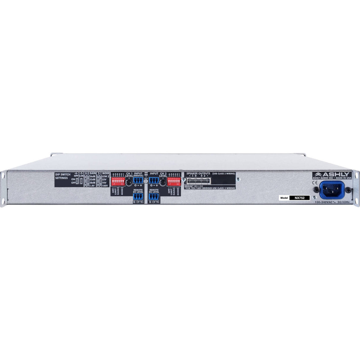 Ashly nX Series nX752 2-Channel Multi-Mode Power Amplifier (75W)