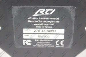 RTI RM-433 RF Receiver With Connector (NEW-Open Box) (1514-122)