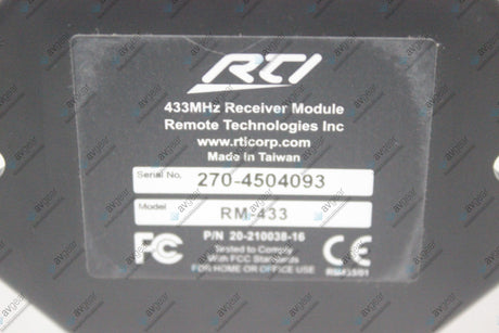 RTI RM-433 RF Receiver With Connector (NEW-Open Box) (1514-122)