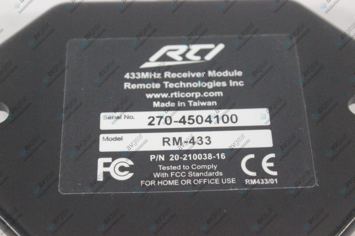 RTI RM-433 RF Receiver With Connector (NEW-Open Box) (1514-123)