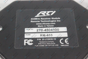 RTI RM-433 RF Receiver With Connector (NEW-Open Box) (1514-123)