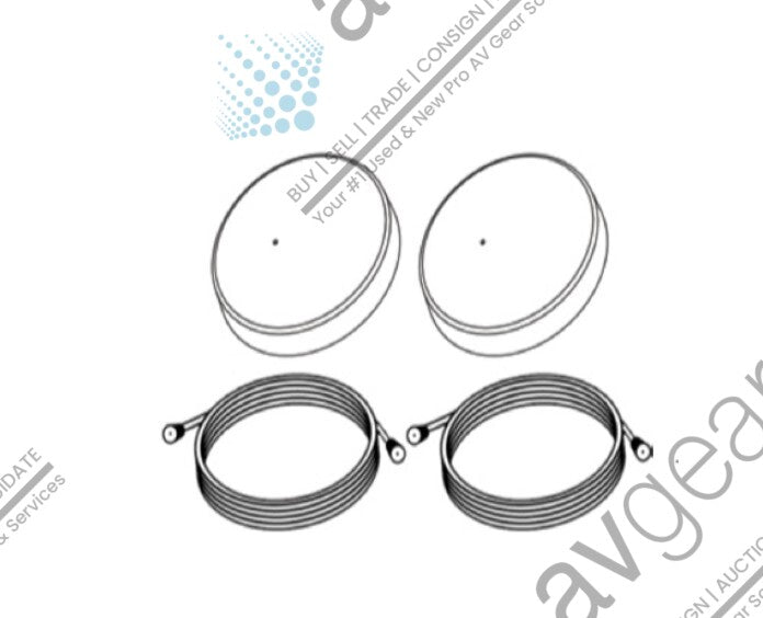 ClearOne 910-6005-008 Wireless Extension Antenna Kit, Includes Pair of Ceiling Mount Antennas and 25' RG58 Plenum Cable, RF Band M550: 537-563MHz (NEW-Open Box)