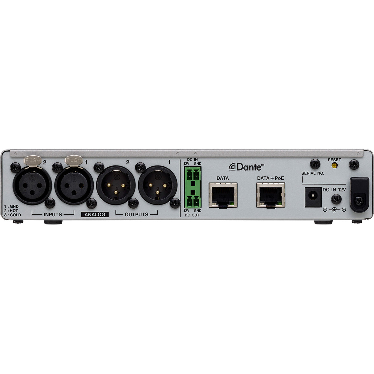 TASCAM MM-2D-X 2-Channel Mic/Line Input/Output Dante Converter with Built-In DSP Mixer