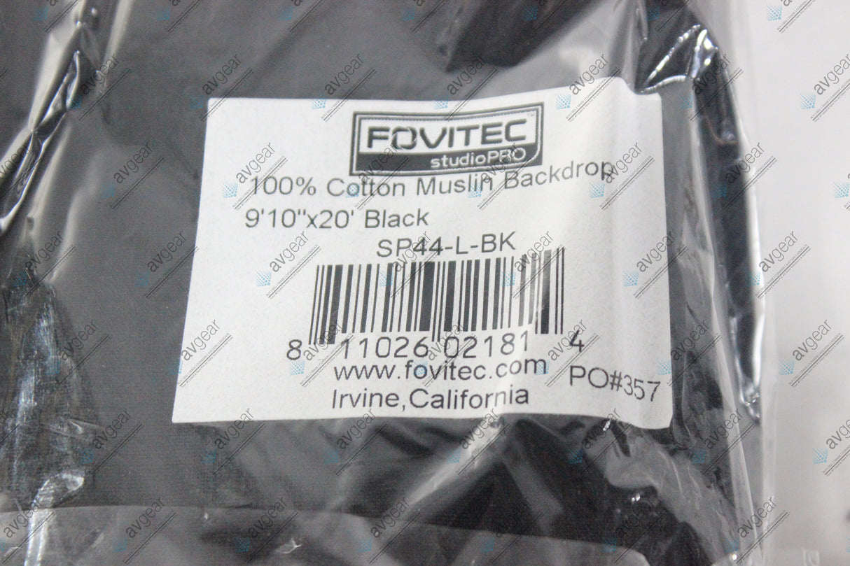 Lot of 6 - Fovitec Studio Pro 9'x10"x20' Black Cotton Muslin Backdrop