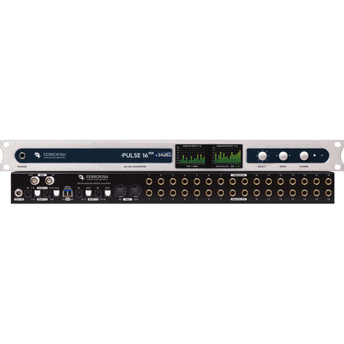 Ferrofish Pulse 16 MX +24dBu with Analog I/O Modified for +24dBu Level Compatibility