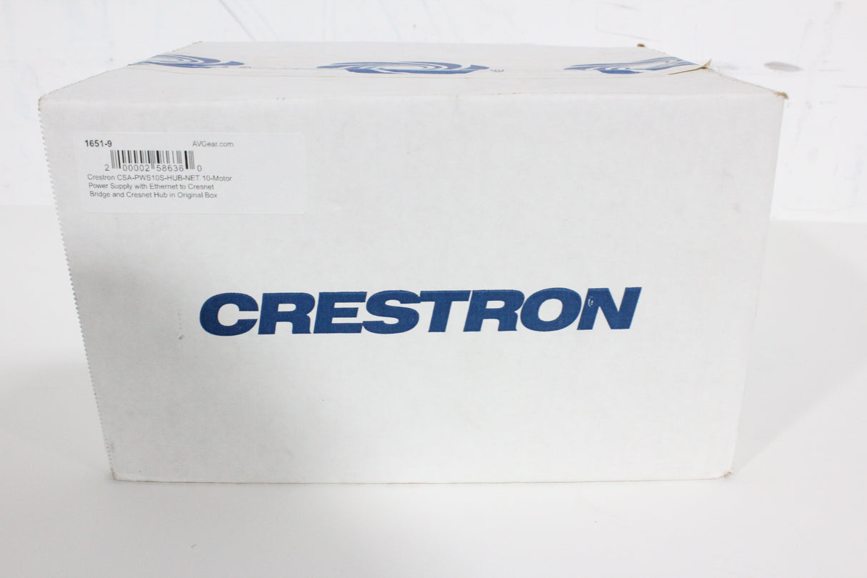 Crestron CSA-PWS10S-HUB-NET 10-Motor Power Supply with Ethernet to Cresnet Bridge and Cresnet Hub in Original Box (1651-9)
