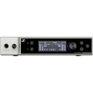 Sennheiser EW-DX MKE 2/835-S SET R1-9 Dual-Channel Digital Combo Wireless System with Omni Lavalier and Handheld Mic (R1-9: 520 to 607 MHz)