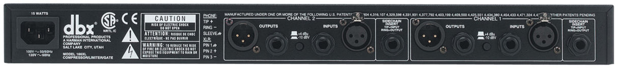 DBX 166XL Dual Compressor / Limiter / Gate