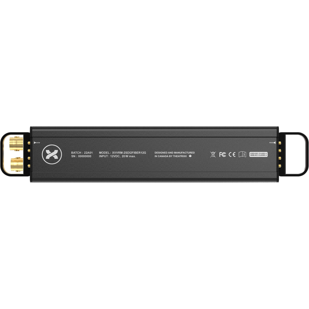 Theatrixx Technologies Dual 12G-SDI to Dual Fiber Reversible Module