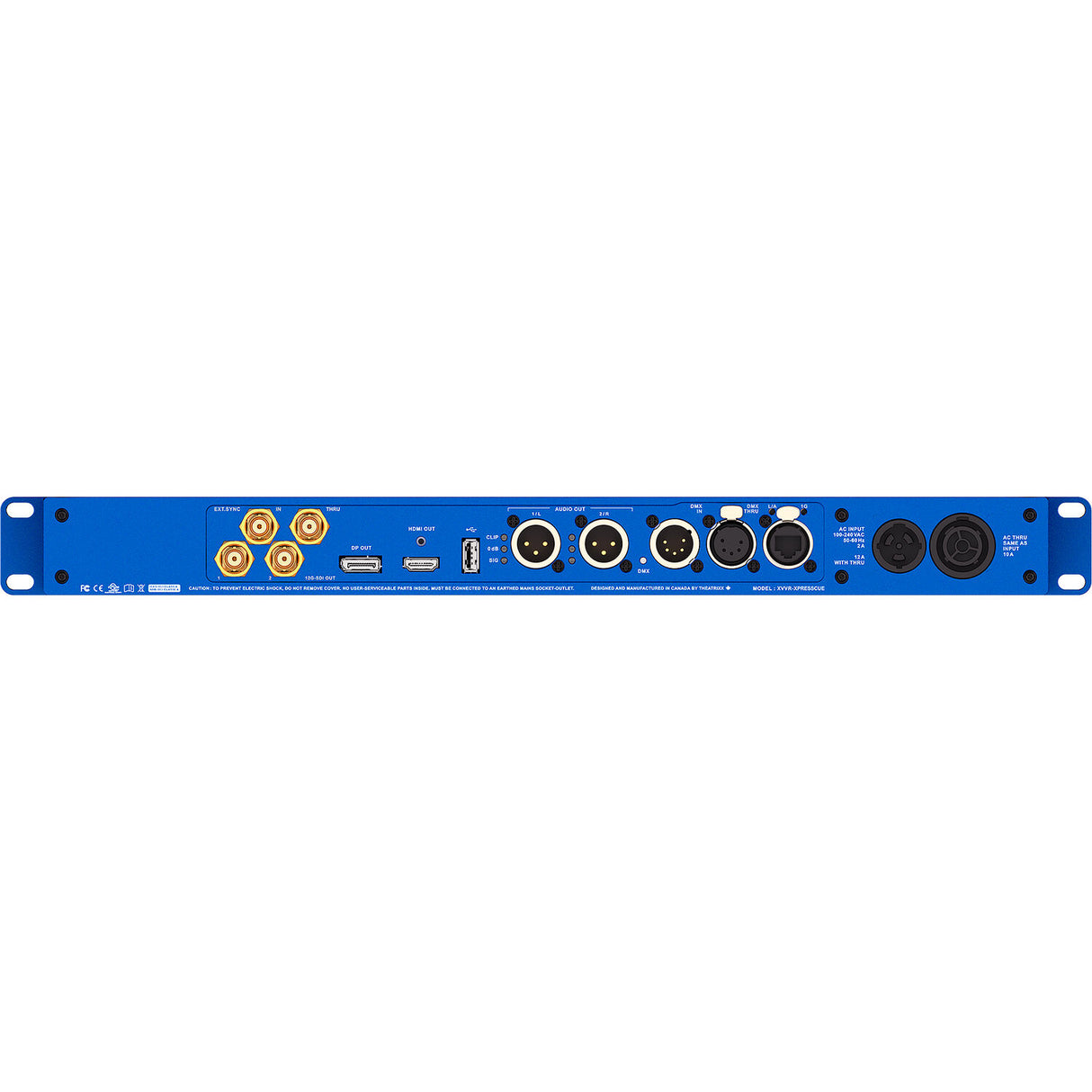 Theatrixx Technologies xPressCue UHD 4K60 Rackmount Broadcast Media Player - 1TB SSD