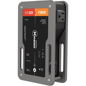 Theatrixx Technologies 12G-SDI to Fiber xVision Converter with PowerCON In/Edison Loop-Thru (Multimode, OpticalCON QUAD)