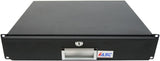 19" 2U Rack Mount Locking Drawer Pro Audio DJ Server Rack Lock Storage Cabinet