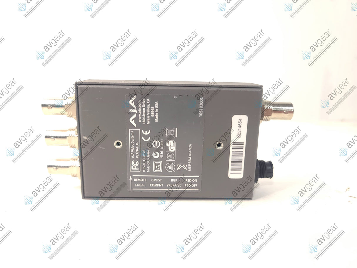 AJA V2Analog HD/SD-SDI to Analog Mini-Converter