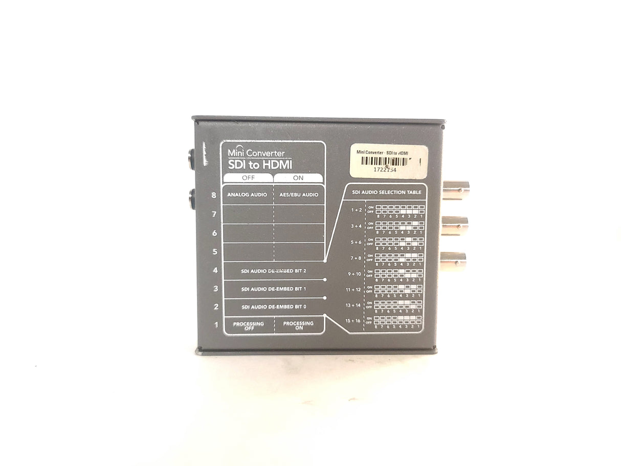 Blackmagic Design CONVMBSH4K6G SDI to HDMI 6G Auto-Switching SD/HD/UltraHD Mini Converter  w/ 12V PSU