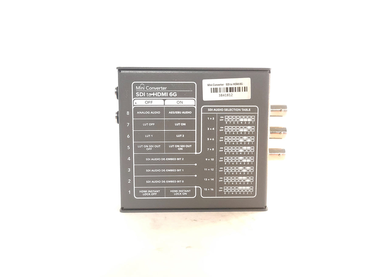 Blackmagic Design CONVMBSH4K6G SDI to HDMI 6G Auto-Switching SD/HD/UltraHD Mini Converter  w/ 12V PSU