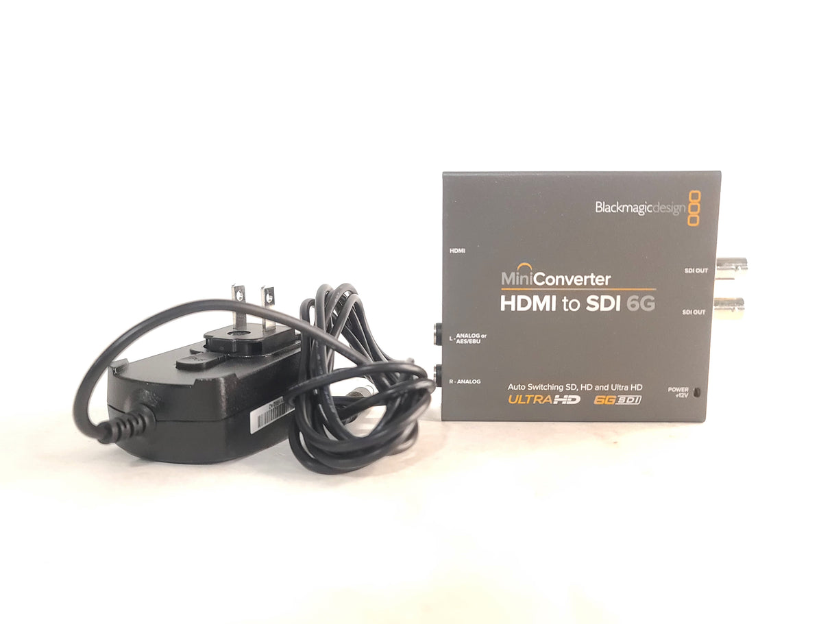 Blackmagic Design CONVMBHS24K6G HDMI to SDI 6G Auto-Switching SD/HD/Ultra HD Mini Converter w/ 12V PSU