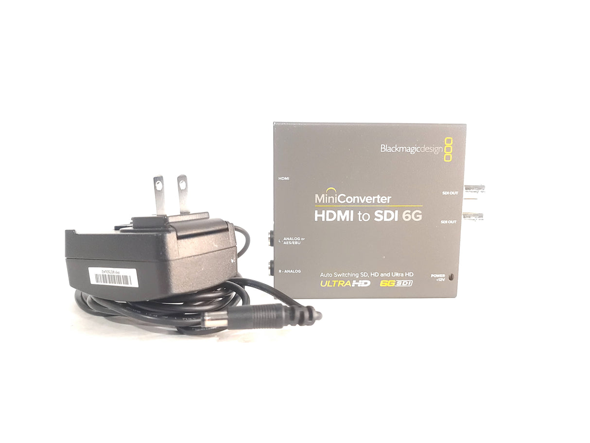 Blackmagic Design CONVMBHS24K6G HDMI to SDI 6G Auto-Switching SD/HD/Ultra HD Mini Converter w/ 12V PSU