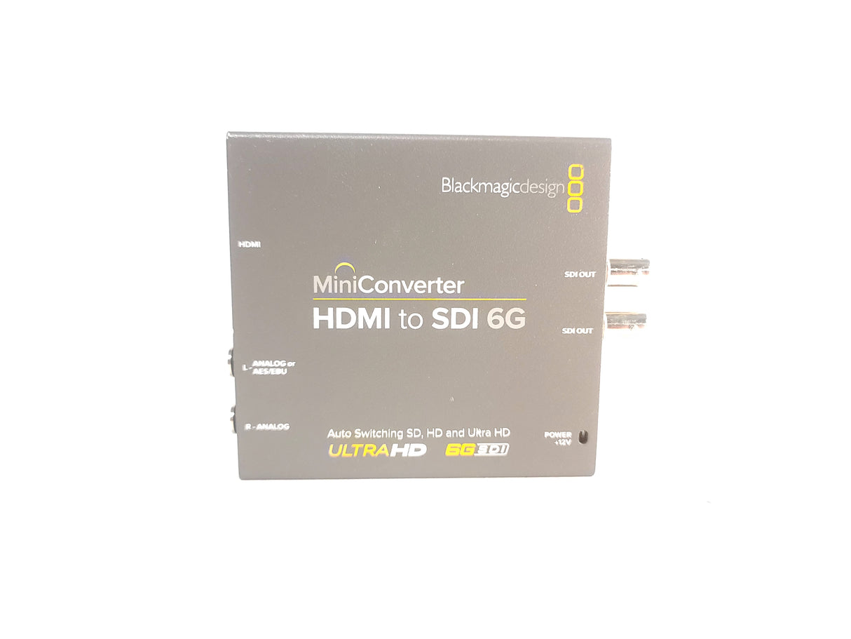 Blackmagic Design CONVMBHS24K6G HDMI to SDI 6G Auto-Switching SD/HD/Ultra HD Mini Converter w/ 12V PSU