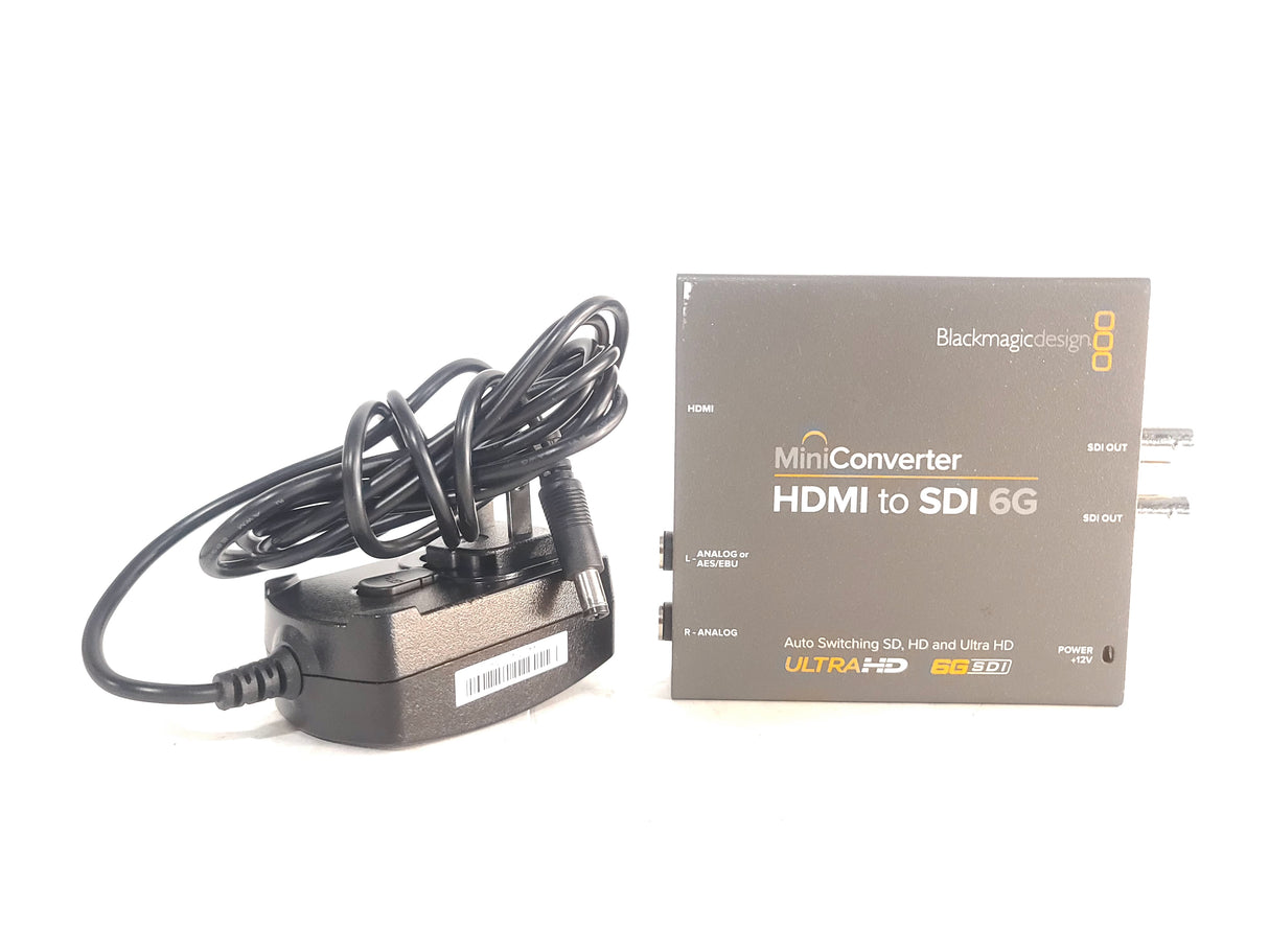 Blackmagic Design CONVMBHS24K6G HDMI to SDI 6G Auto-Switching SD/HD/Ultra HD Mini Converter w/ 12V PSU