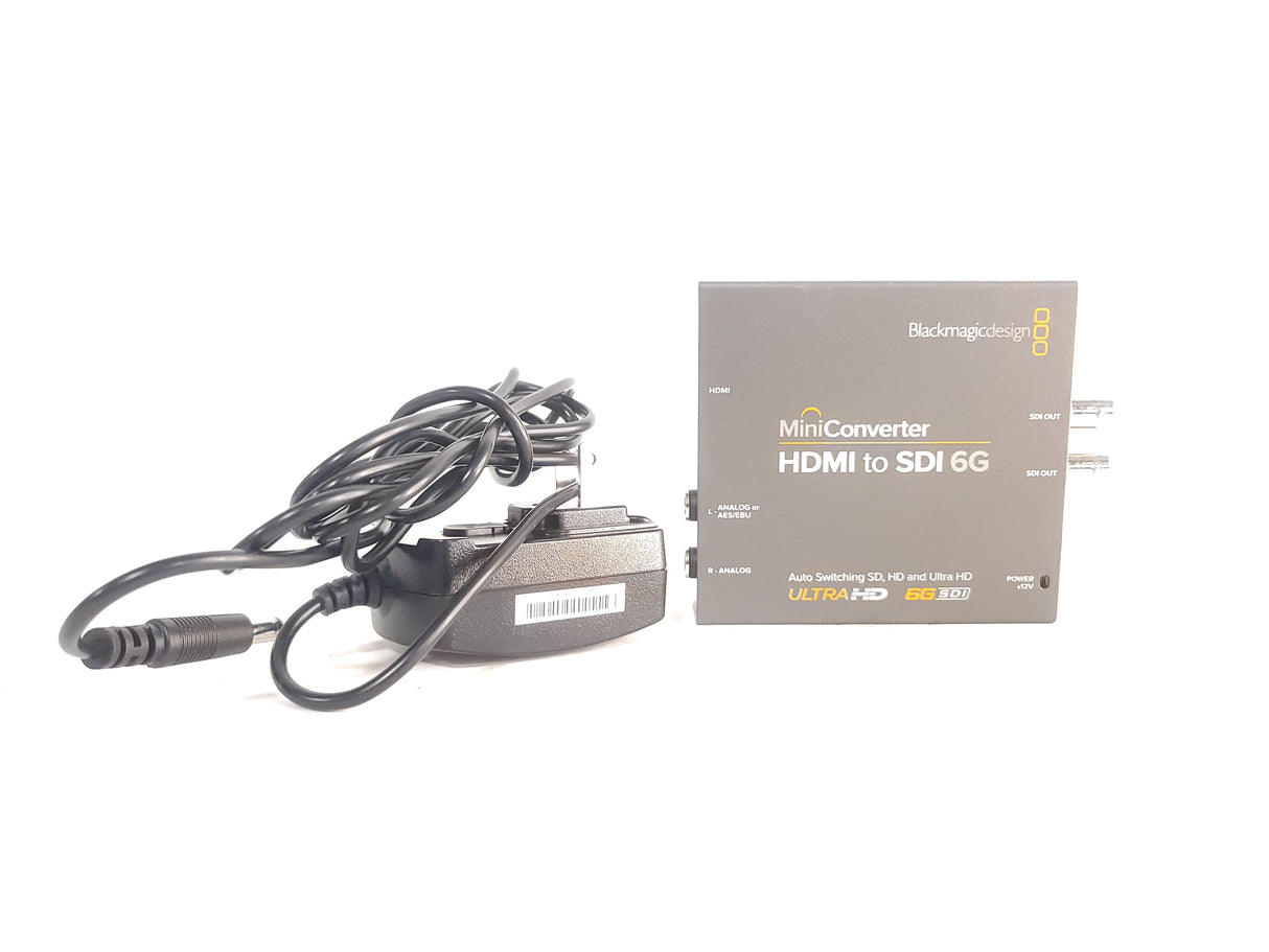 Blackmagic Design CONVMBHS24K6G HDMI to SDI 6G Auto-Switching SD/HD/Ultra HD Mini Converter w/ 12V PSU