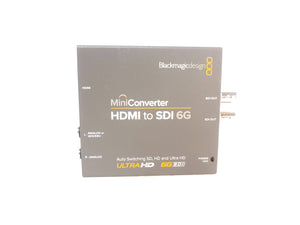 Blackmagic Design CONVMBHS24K6G HDMI to SDI 6G Auto-Switching SD/HD/Ultra HD Mini Converter w/ 12V PSU