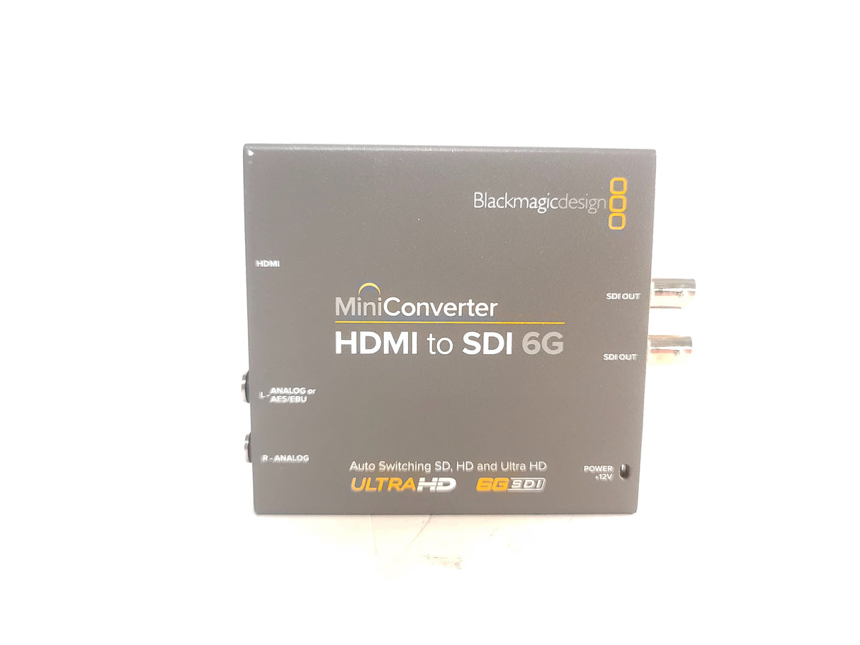 Blackmagic Design CONVMBHS24K6G HDMI to SDI 6G Auto-Switching SD/HD/Ultra HD Mini Converter w/ 12V PSU