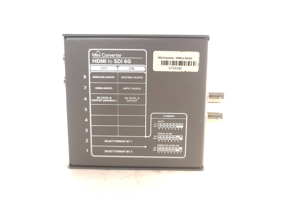 Blackmagic Design CONVMBHS24K6G HDMI to SDI 6G Auto-Switching SD/HD/Ultra HD Mini Converter w/ 12V PSU