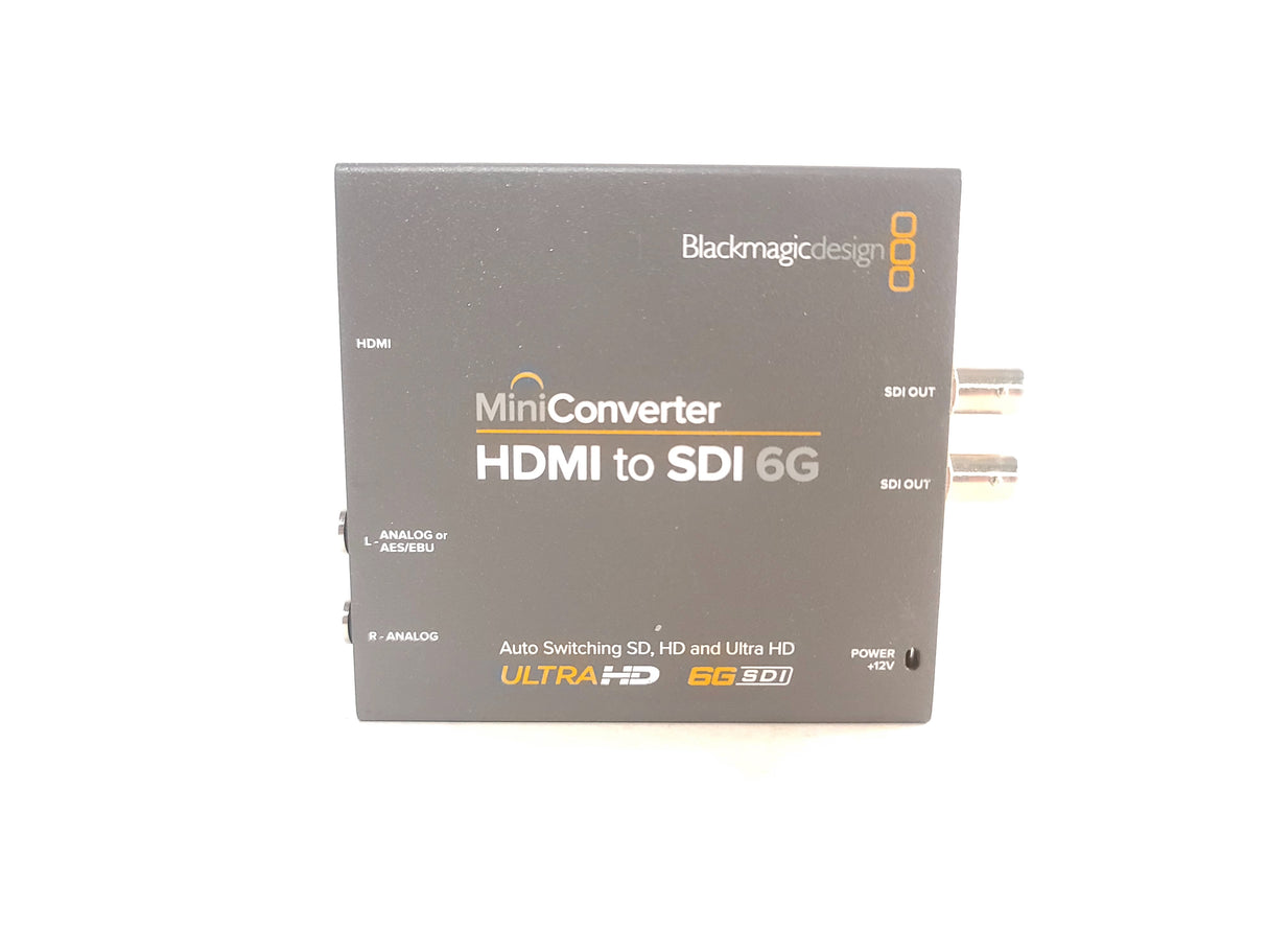 Blackmagic Design CONVMBHS24K6G HDMI to SDI 6G Auto-Switching SD/HD/Ultra HD Mini Converter w/ 12V PSU