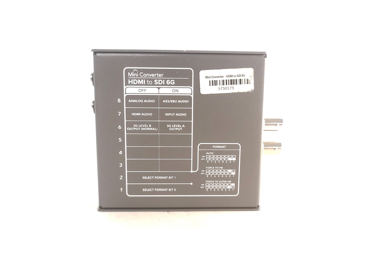 Blackmagic Design CONVMBHS24K6G HDMI to SDI 6G Auto-Switching SD/HD/Ultra HD Mini Converter w/ 12V PSU