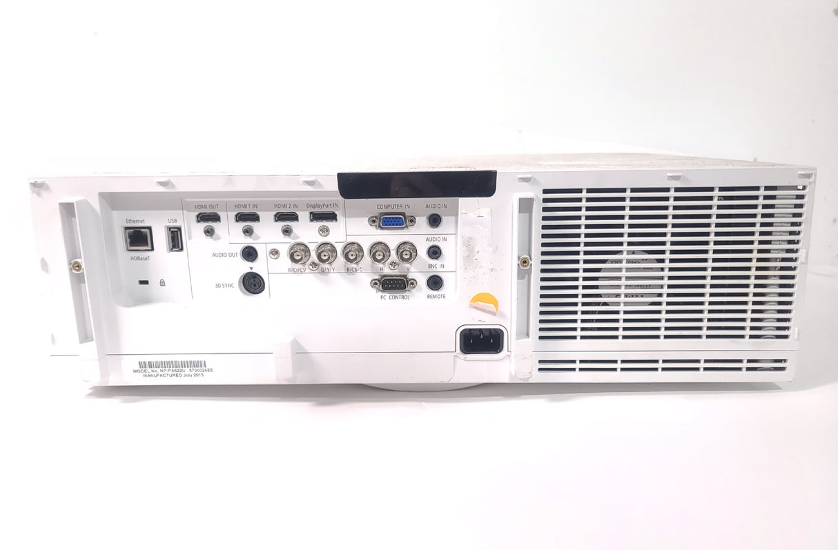 NEC PA622U 6,200 Lumens WUXGA 3LCD Large Venue Projector (1622 Hours) NO LENS
