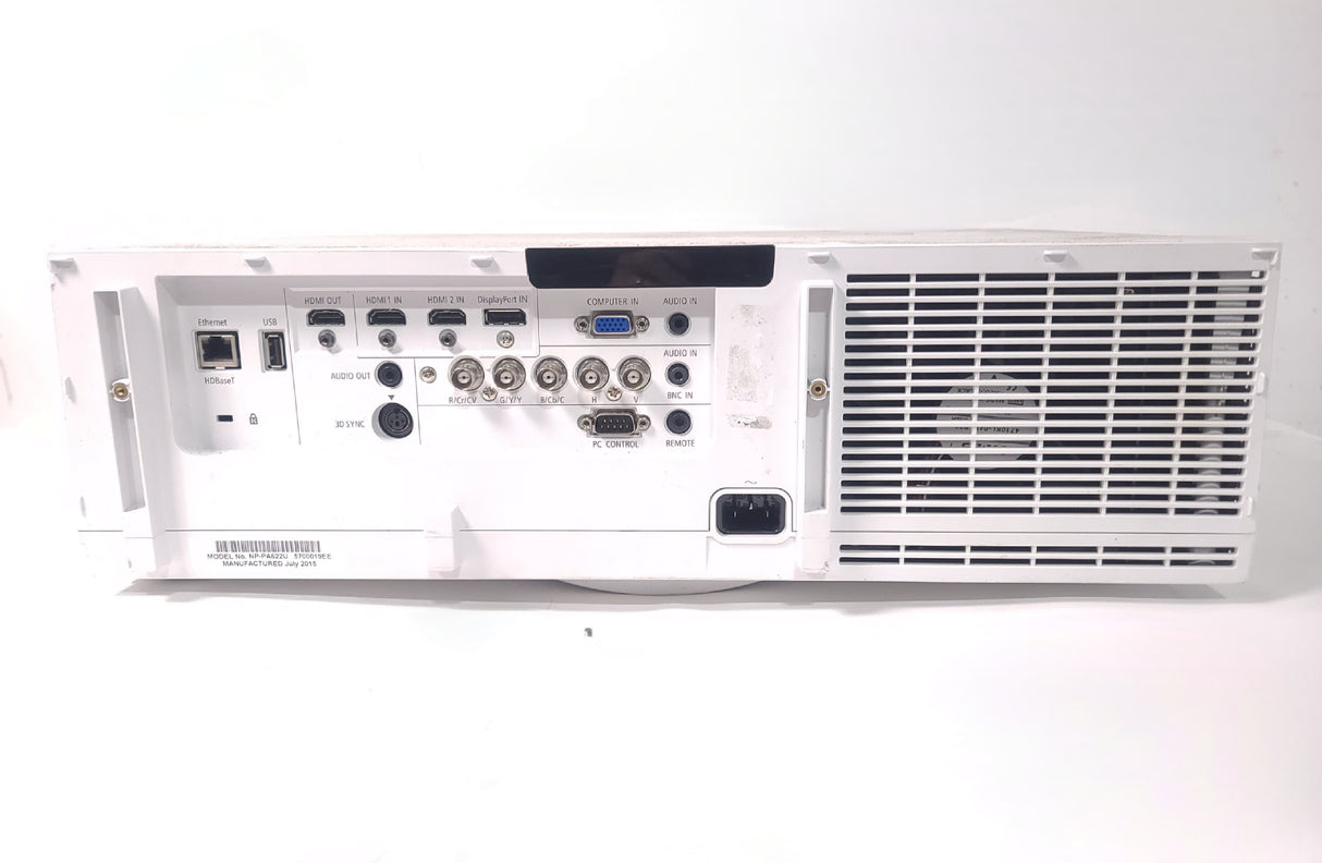 NEC PA622U 6,200 Lumens WUXGA 3LCD Large Venue Projector (1446 Hours) NO LENS