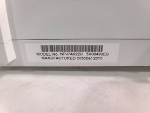 NEC PA622U 6,200 Lumens WUXGA 3-Chip DLP Projector (1652 Hours) NO LENS